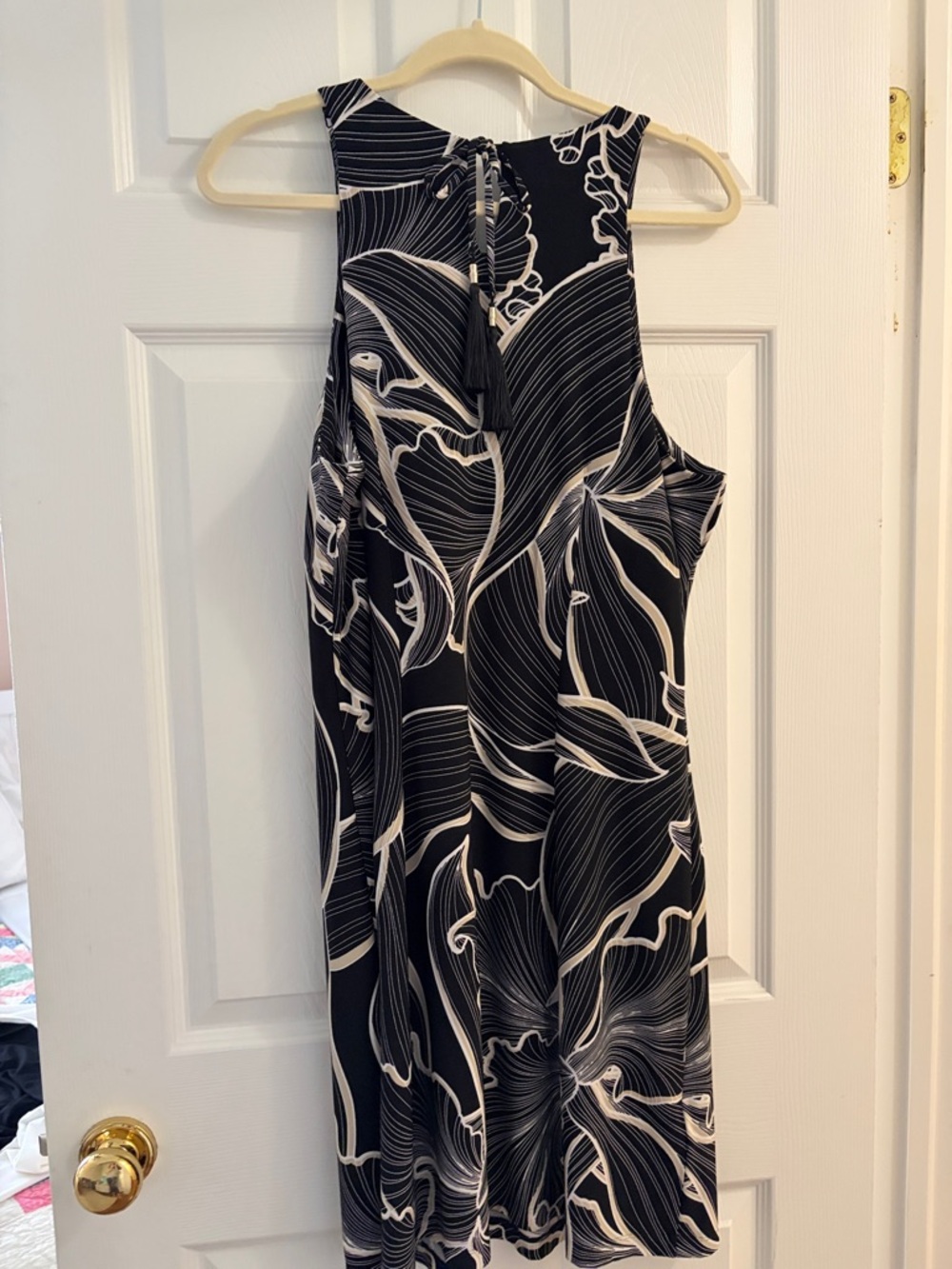 Tommy Bahama Black & White Floral Midi Dress - Picture 4 of 4